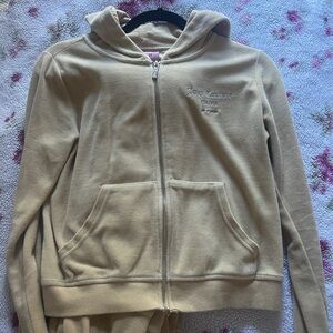 Juicy Couture Kids Beige Zip-Up Hoodie